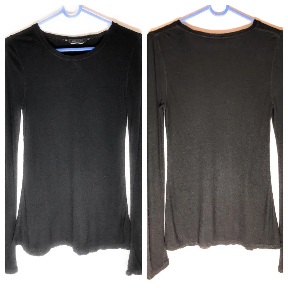 BCBGMAXAZRIA  Soft Ribbed Top Black - Image 2