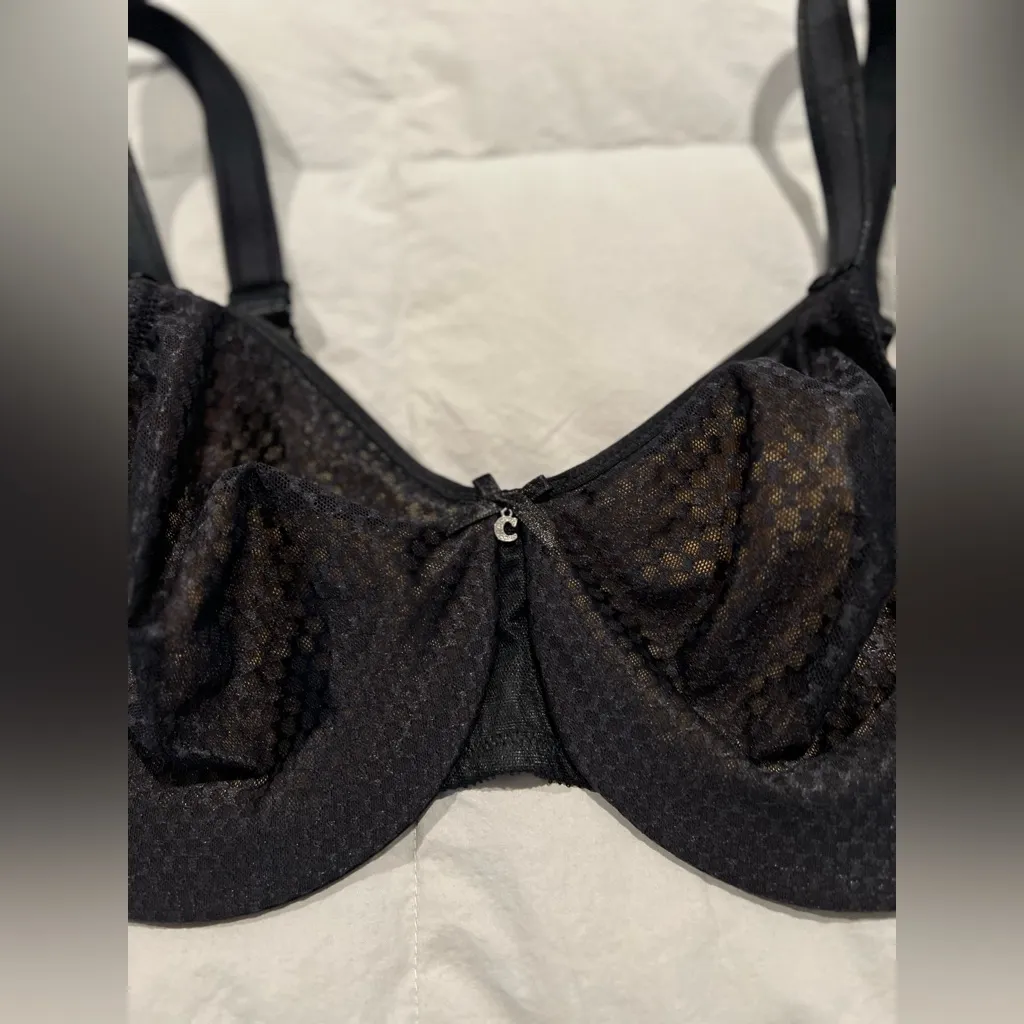 Chantelle  Black Underwire Bra – Sheer Mesh Pattern - Image 8
