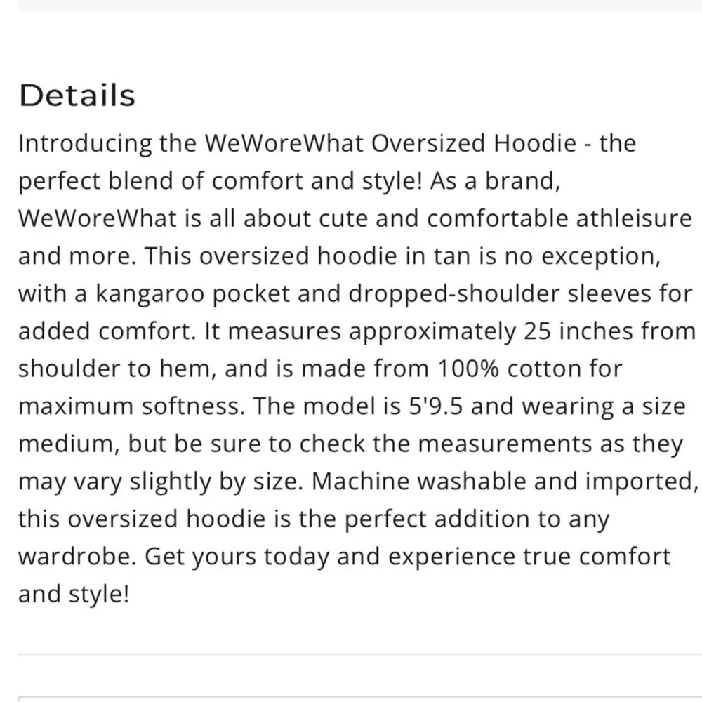 NWT WeWoreWhat Oversized Hoodie Jacket Tan Brown Revolve Danielle Bernstein New - Image 6