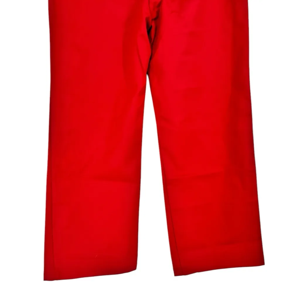 Show Me Your MuMu DJ Cropped Pants Red Suiting size Medium NWT Flared Belted - Image 9