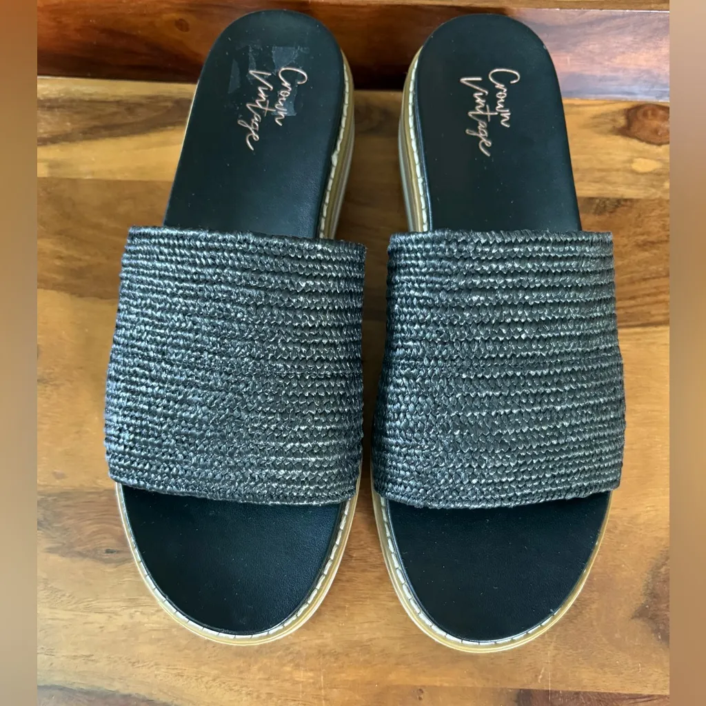 CROWN VINTAGE GLIANNE Wedge Sandals Size 8.5 - Image 4