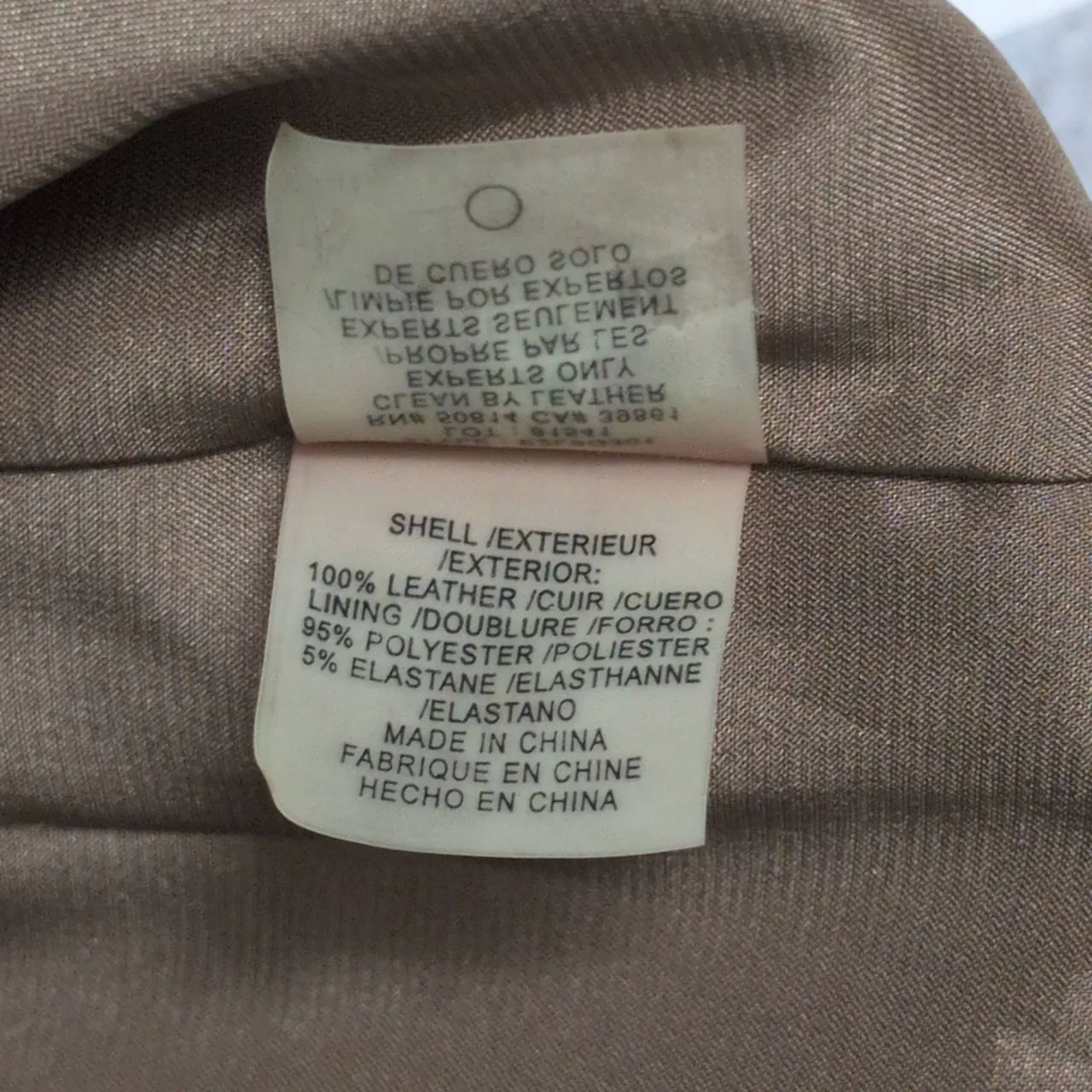 ELIE TAHARI Beige Tan Perforated Leather Back Zipper Pencil Skirt US 6 - Image 8