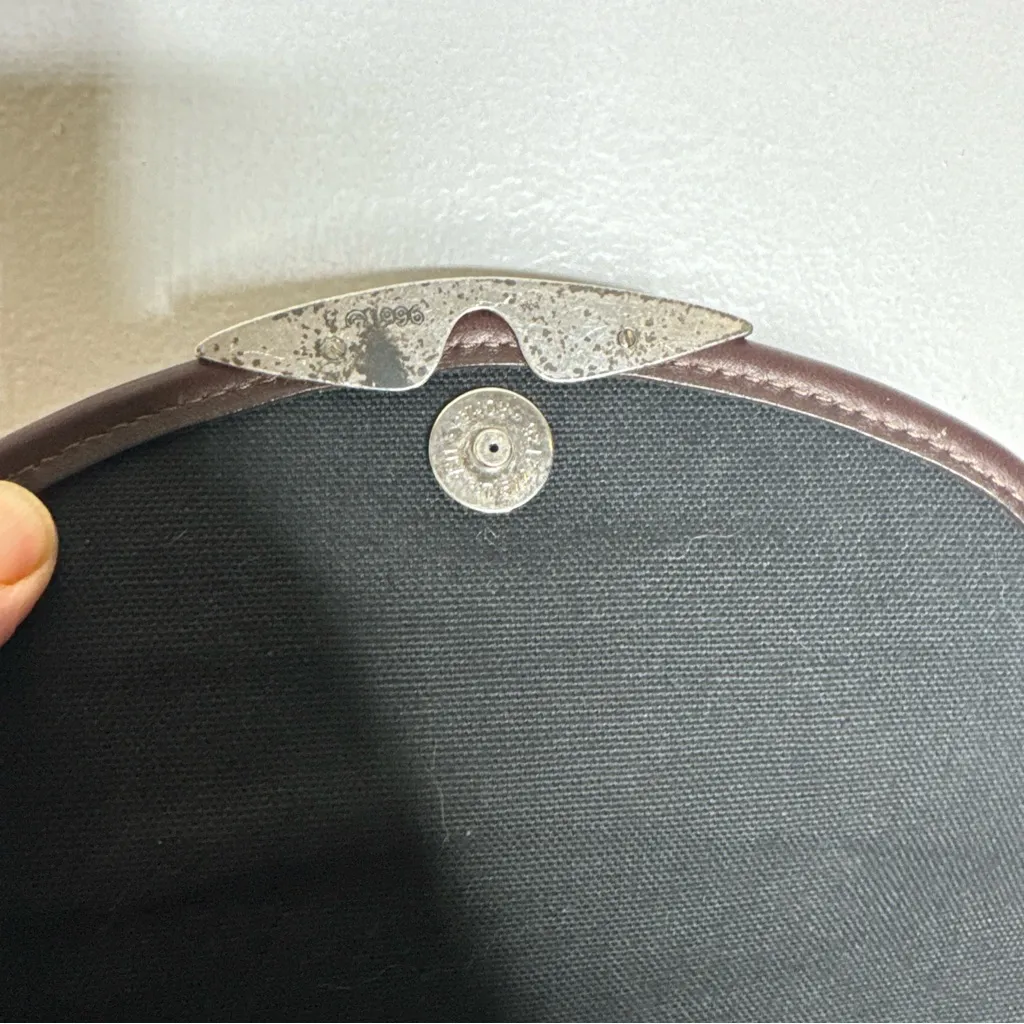 Brighton Black & Brown Leather Croc Embossed Bucket‎ Crossbody Bag CP - Image 7