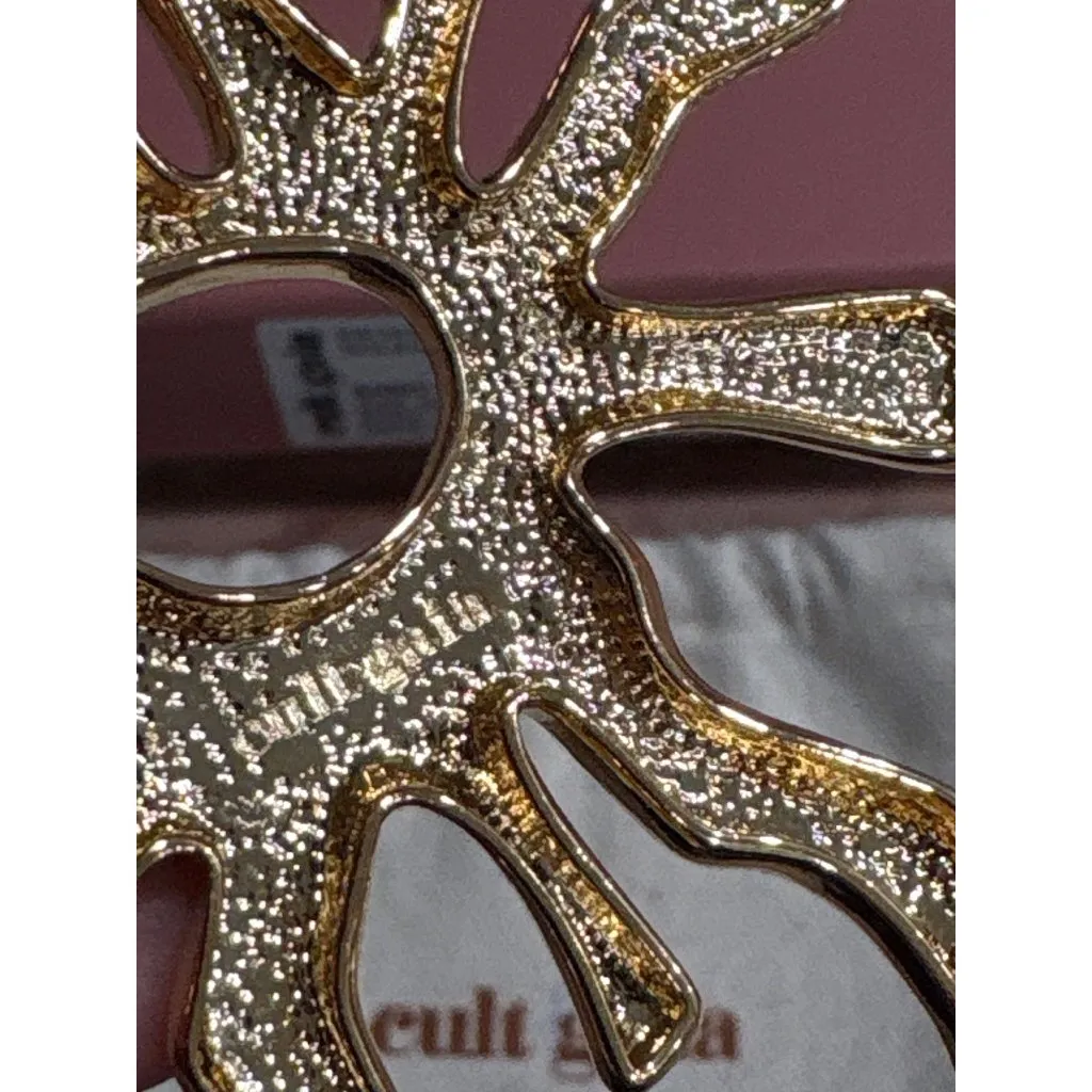 Cult Gaia Soleil Earrings in Shiny Brass New with Box Womens Dangle Drop - Image 7