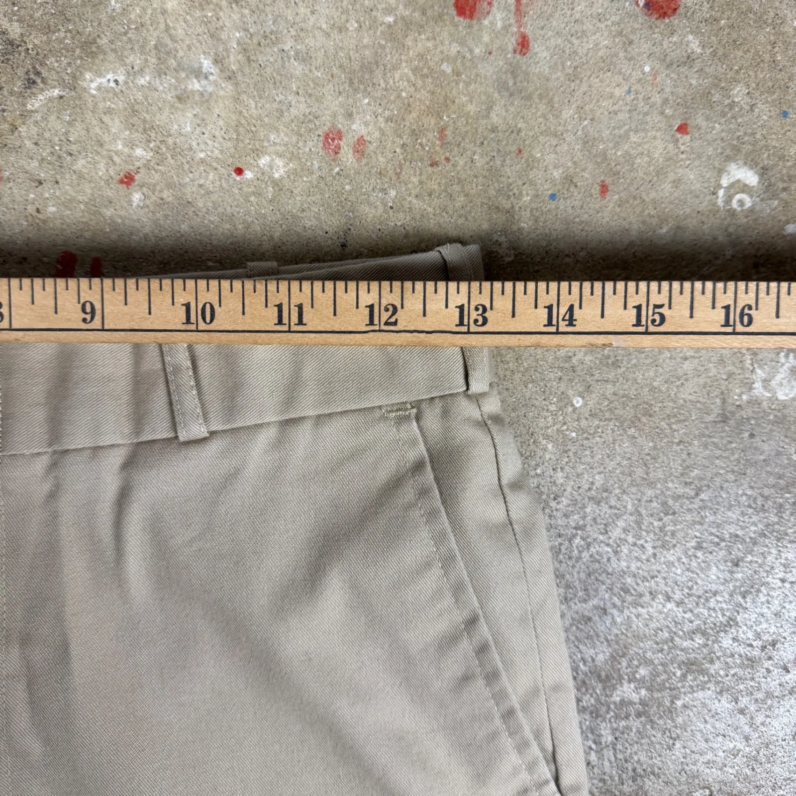 Vtg Izod Lacosteā Women's Khaki Pants Size 28 Beige High Rise Classic Chino Tan - Image 9