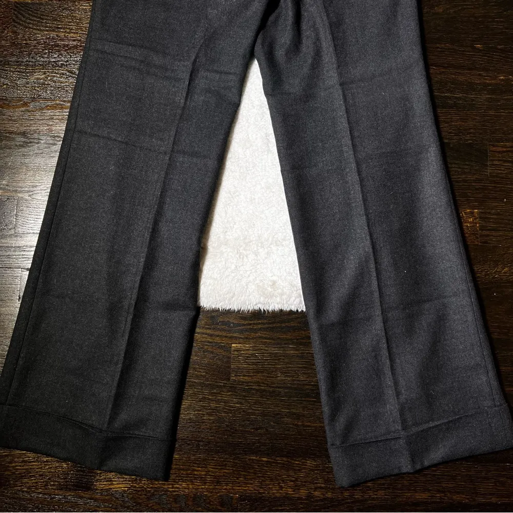 Banana Republic Jackson Fit Stretch Wool Blend Charcoal Gray Bootcut Dress Pants - Image 7
