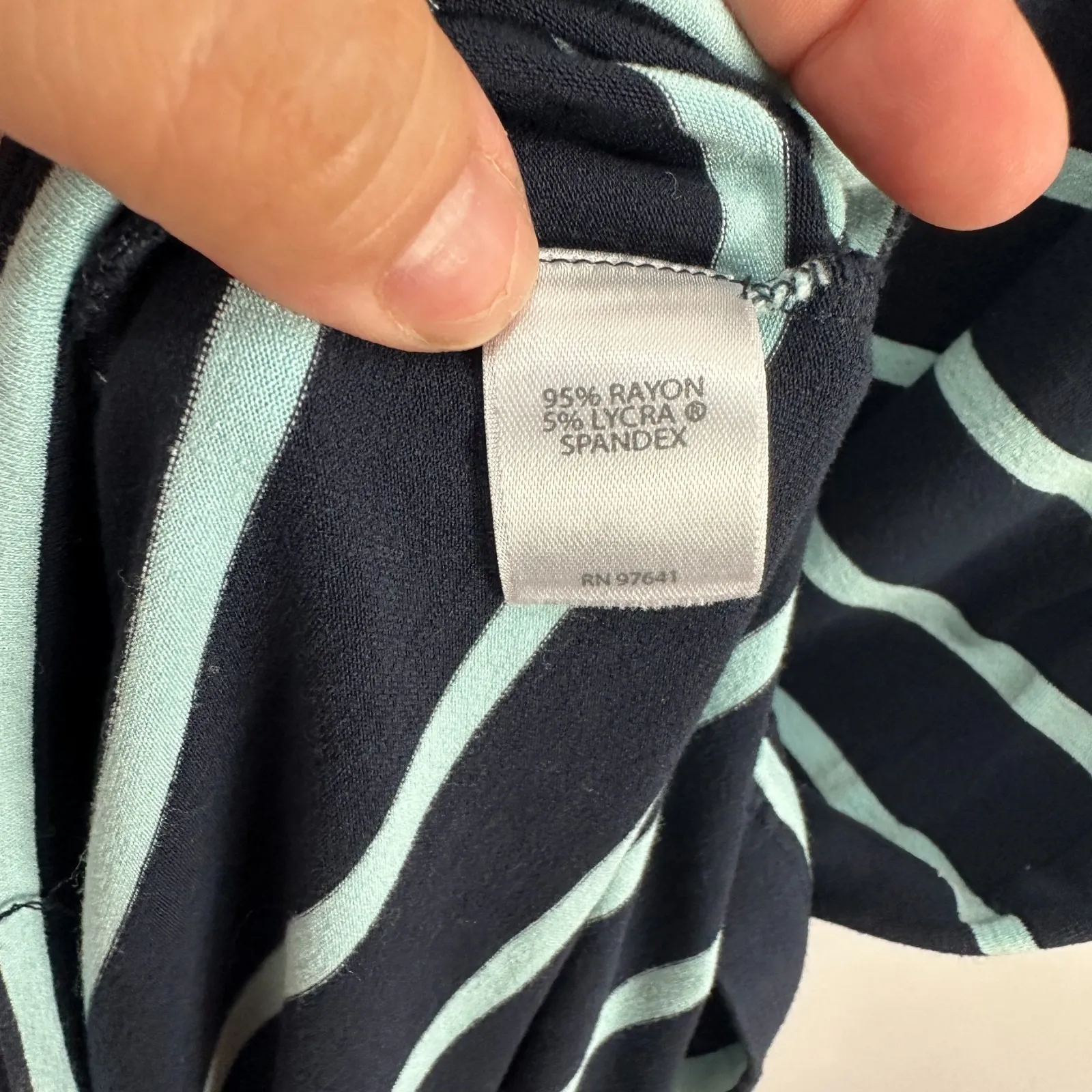 J.Jill Wearever Dress‎ M Navy Striped Sleeveless Knit Shift Minimalist Preppy Blue Size M - Image 5