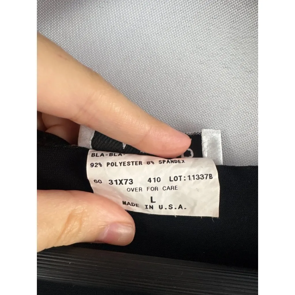 Women’s A. Byer Size Large Black Long Sleeve Sparkly Zebra Print Shirt - Image 5