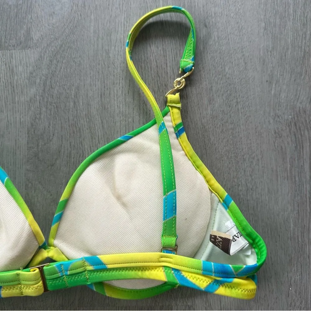 Tara Grinna Swim Designer Bikini Top Padded Size 36 Women’s Green Underwire Size M - Image 5