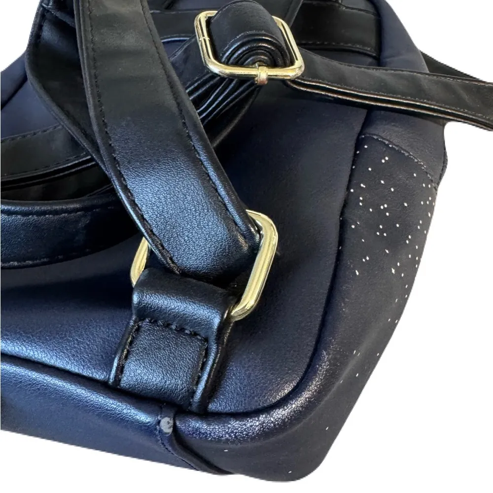 Loungefly Navy Fairy Wishes Do Come True Mini Backpack with Starry Design Disney - Image 7