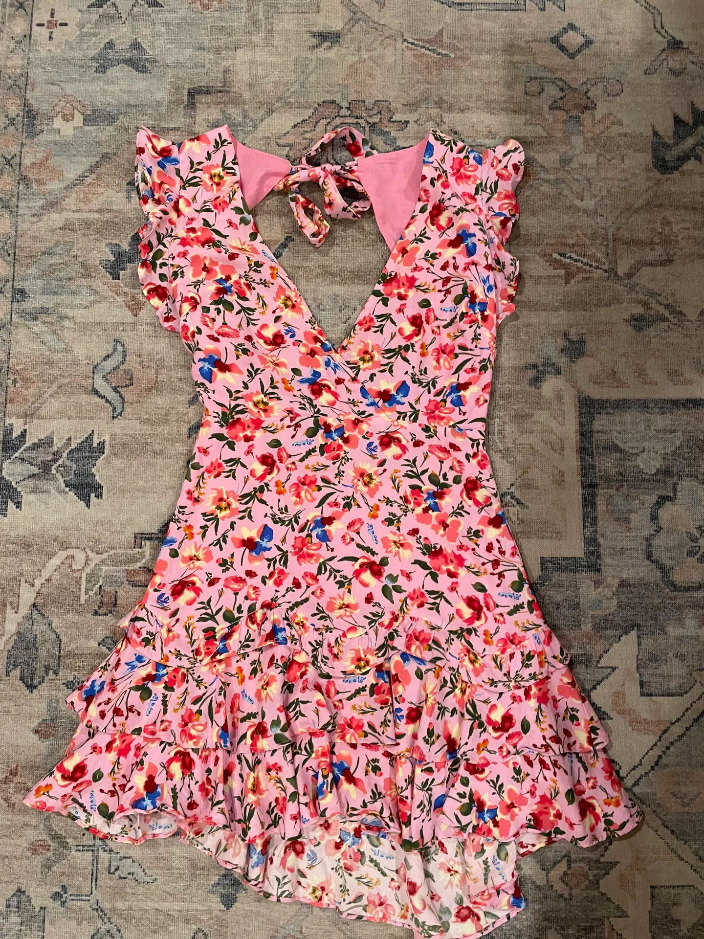 Pink Floral Dress - Image 2