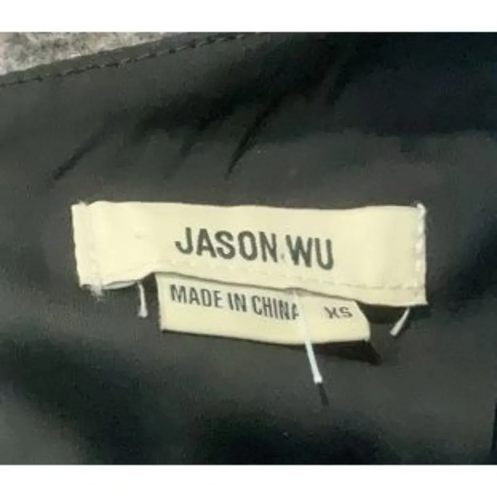 Jason Wu Black Cut-Out Satin Soft Glam Midi Dress XS - Image 4