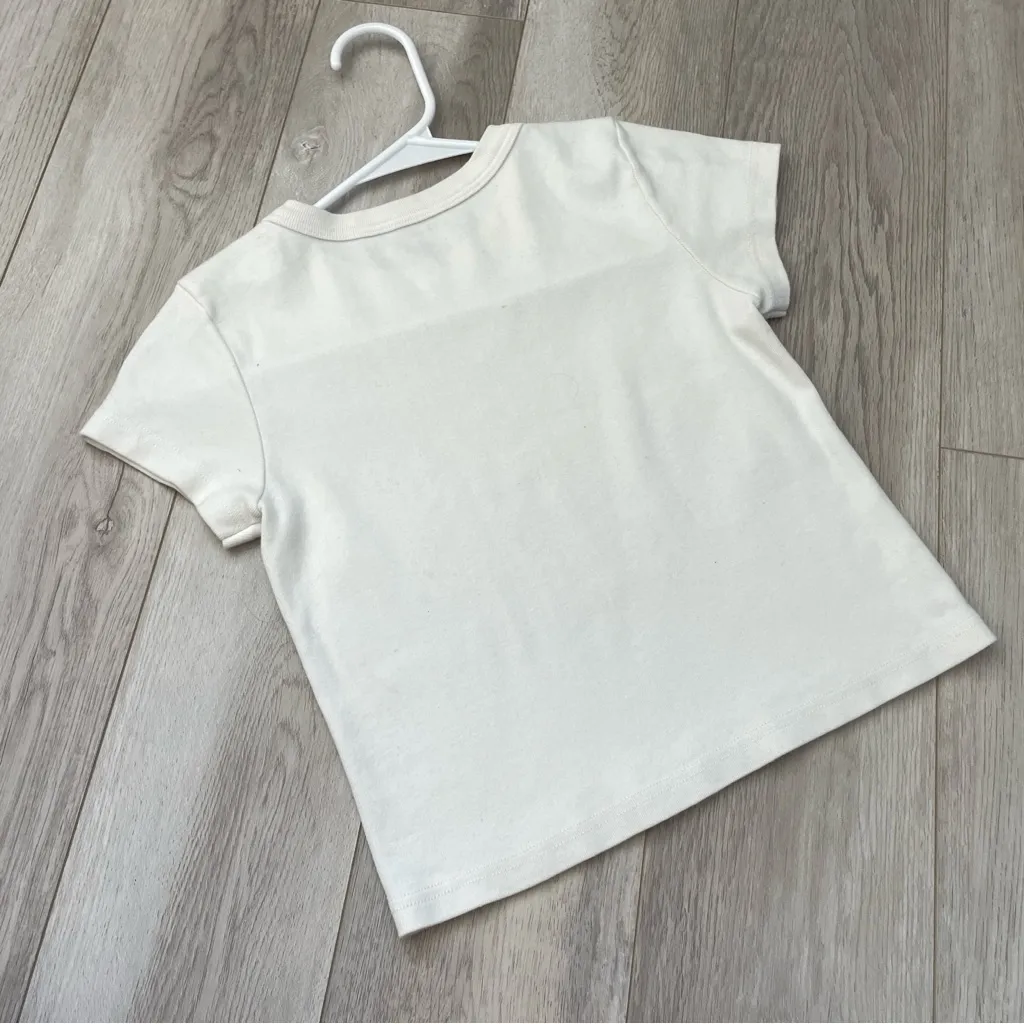 Brandy Melville Tshirt cowgirl graphic print crop womens White (one size) casual - Image 2