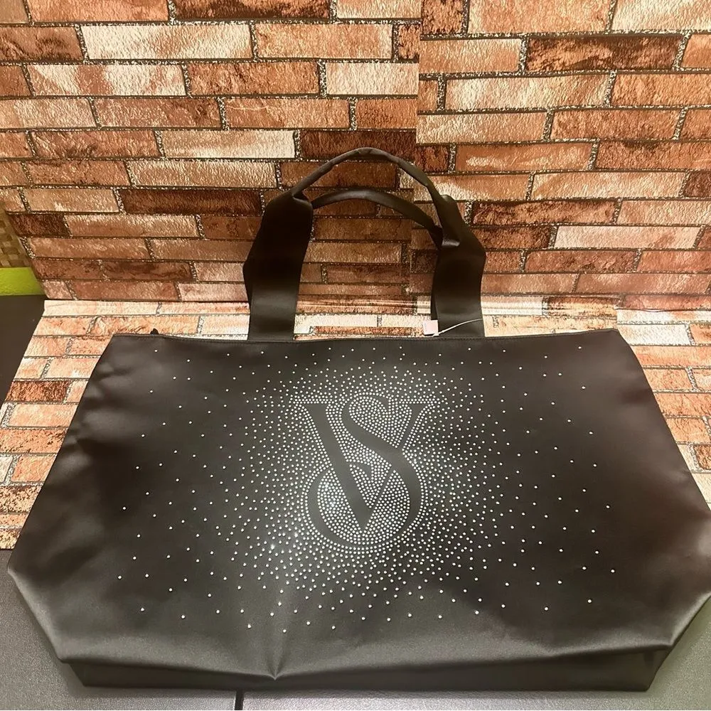 Victorias Secret shine Tote Black Bag - Image 5