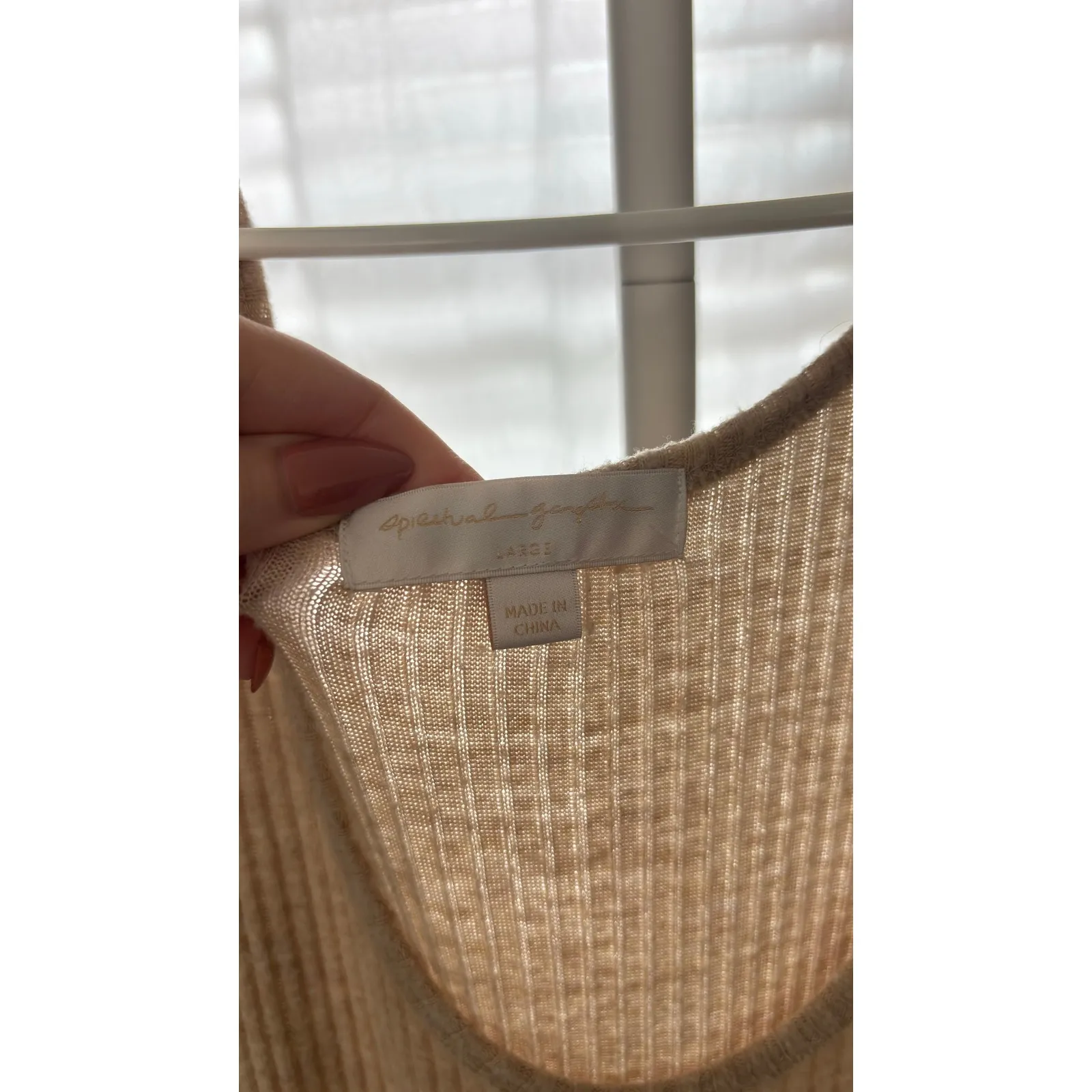 $128 Spiritual Gangster Ballet Ribbed Jumpsuit Wide Leg Drawstring Waist Large - Image 6