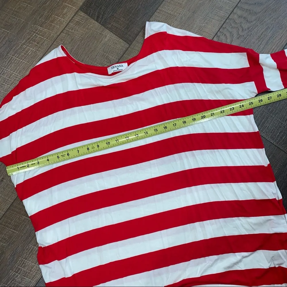 Zenana Striped Short Sleeve Top Medium - Image 7