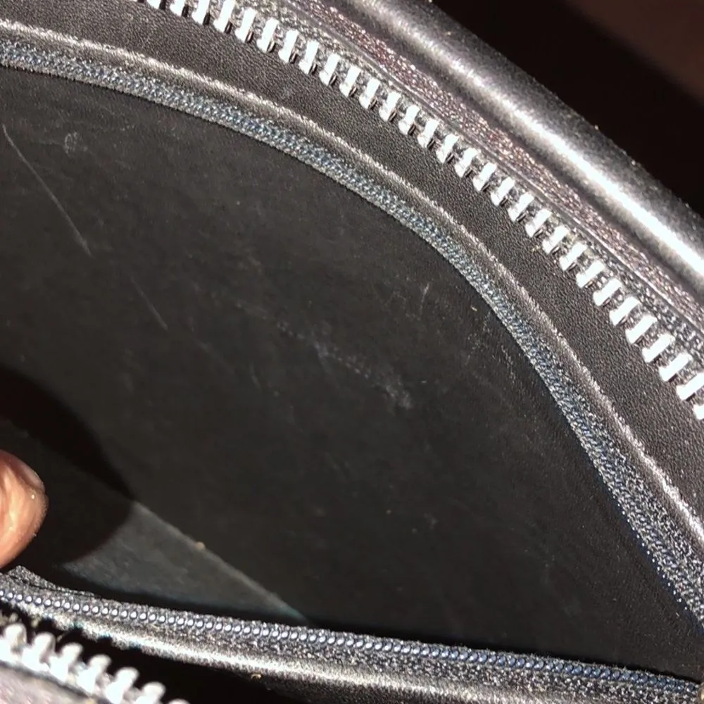 Vintage  Black Leather Bleeker Slim Duffle Feeder Crossbody Shoulder Bag - Image 6