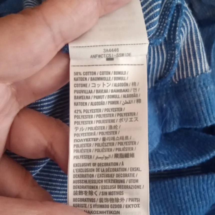 Hollister Thermal Long Sleeve Y2k Inspired Top Blue Slim Fit Womens Medium - Image 6