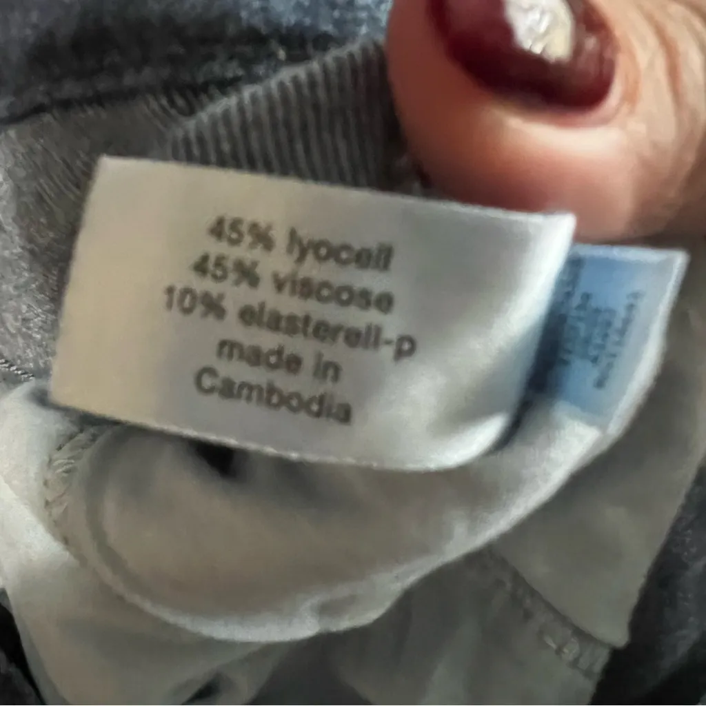 Mid Rise Classic Fit Wide Leg Viscose Lyocel Long Tall Trouser Jeans - Image 11