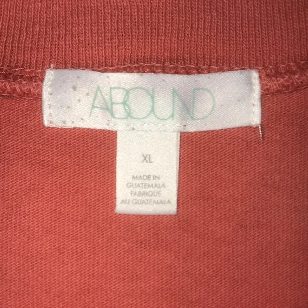 ABOUND Distressed midi dress puffy short sleeves salmon color NEW size XL - Image 4