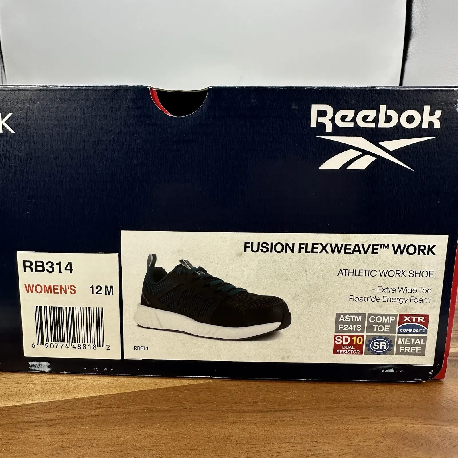 NIB Reebok Fusion Flexweave Athletic Work Shoes Composite Toe‎ RB314 Women's 12M - Image 10