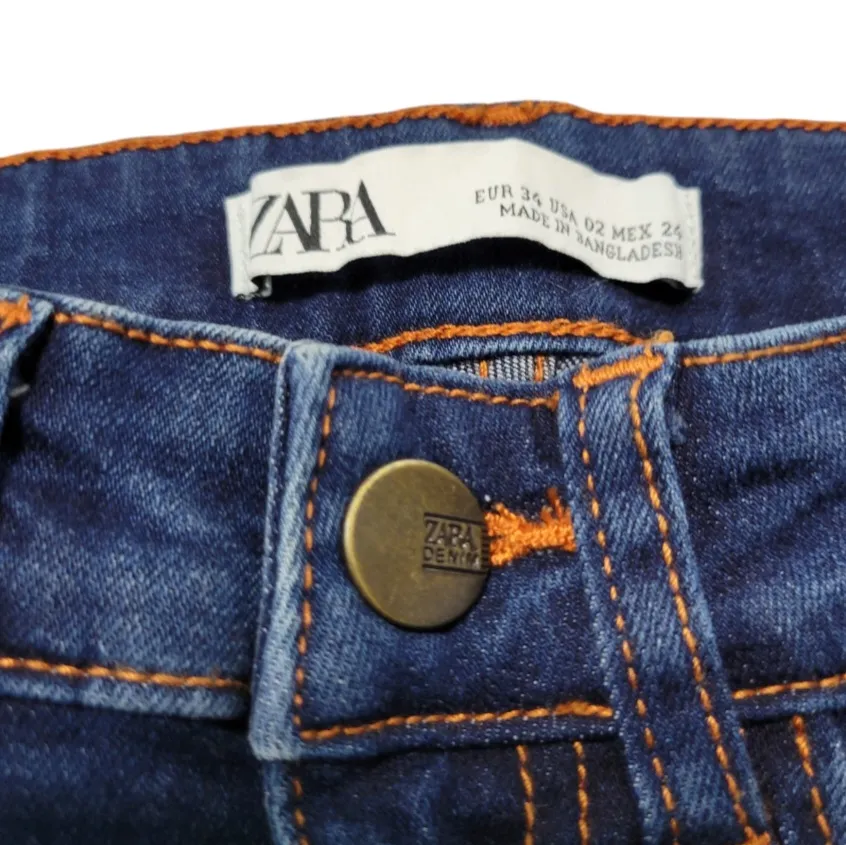 Jeans Size 2 W24" x L27.5" Zara Skinny Jeans Stretch Ankle Jeans Blue Denim Pants Women's Jeans - Image 7