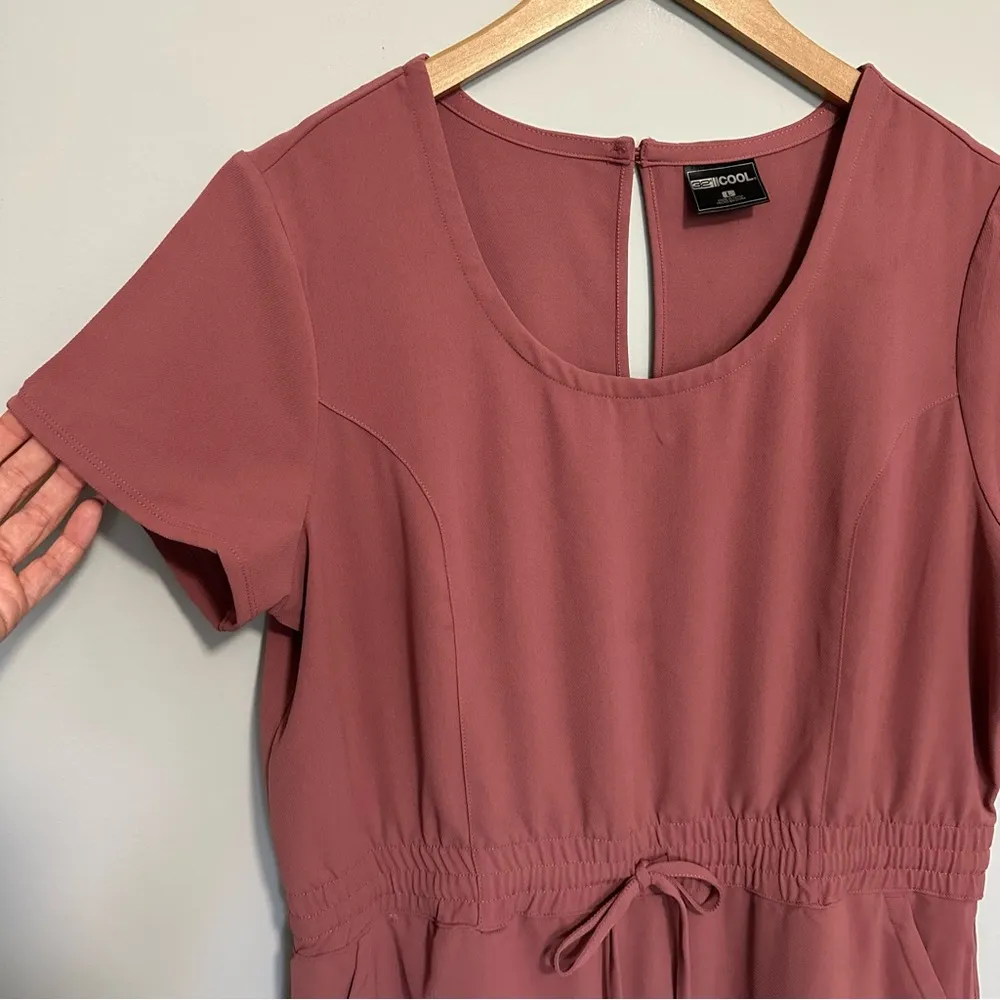 32 Degrees Soft Twill Drawstring Dress Women’s Size Large Deco Rose - Image 5