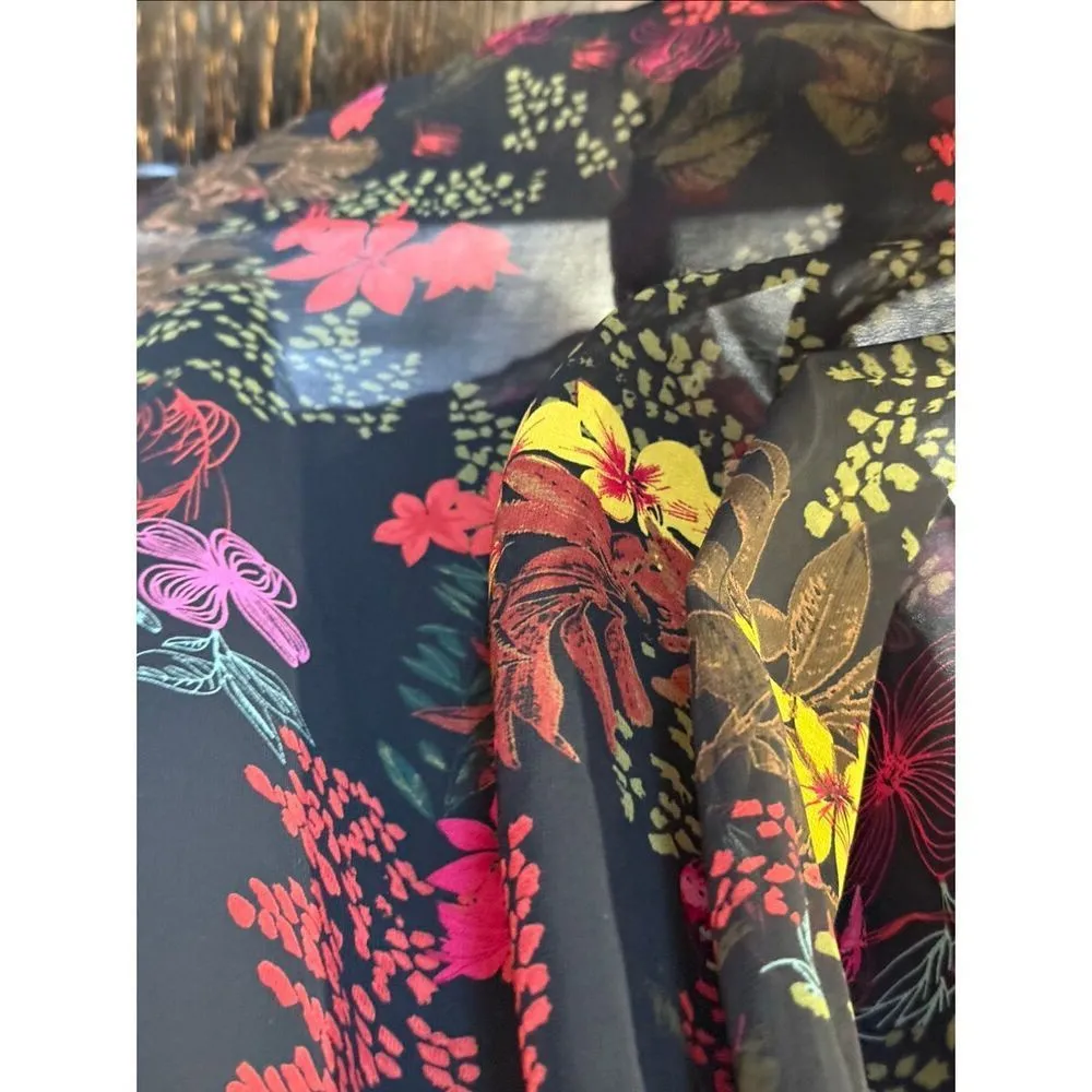 Lavand. Women's floral sheer overlay maxi tank dress size medium Red - Image 3