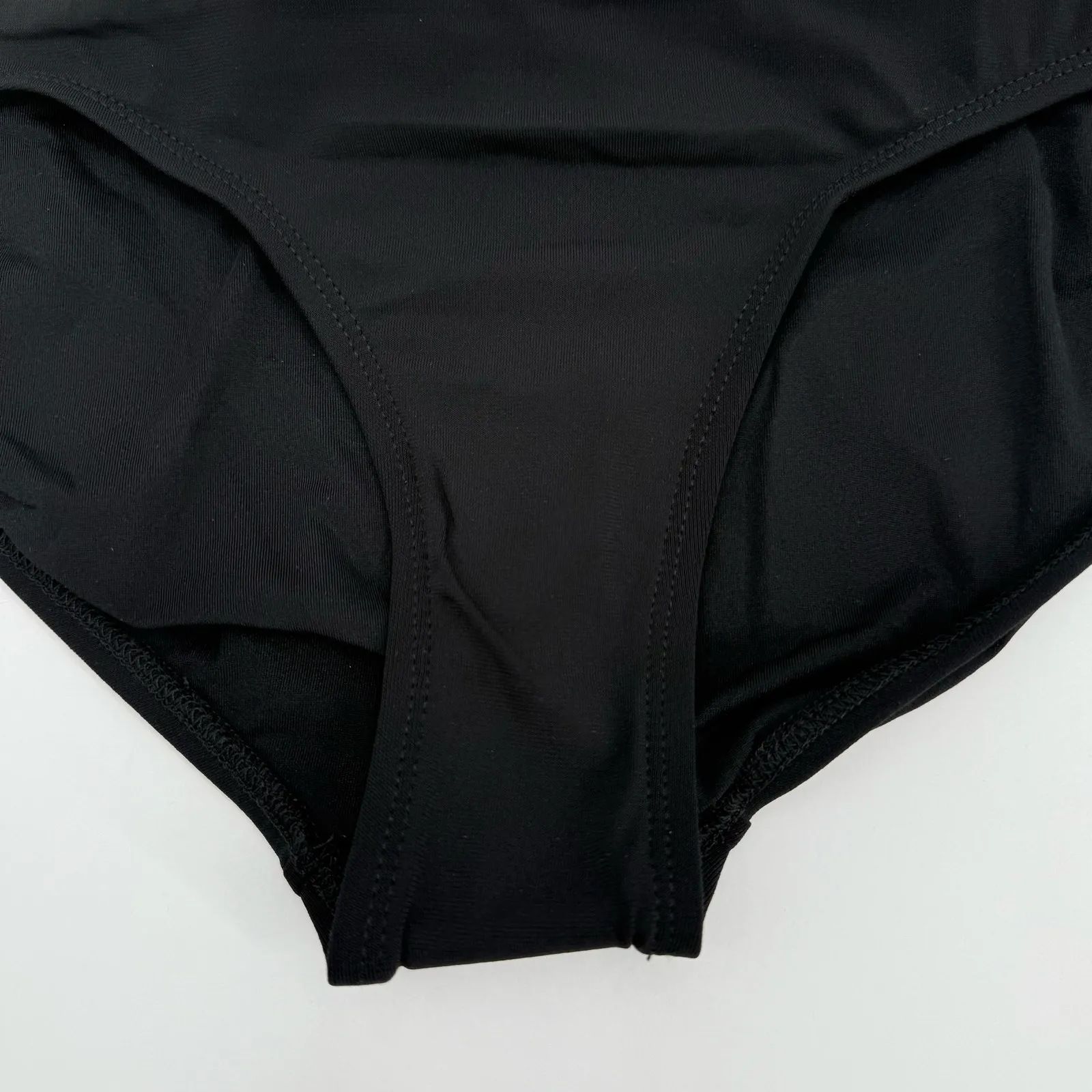 Robin Piccone Malia Banded Bikini Bottoms Size Large NEW Black White Swim NWOT - Image 11