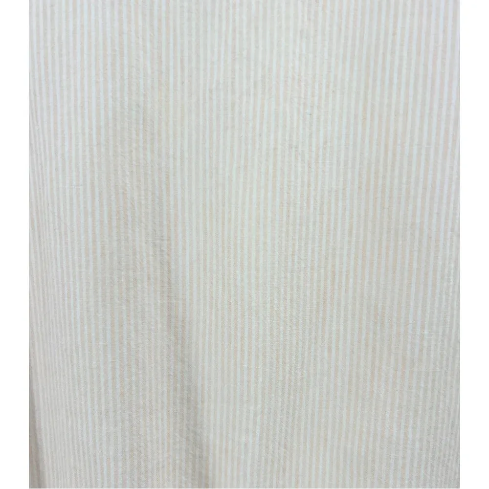 Liz Claiborne linen blend pink white striped XXL short sleeve top summer cotton - Image 4