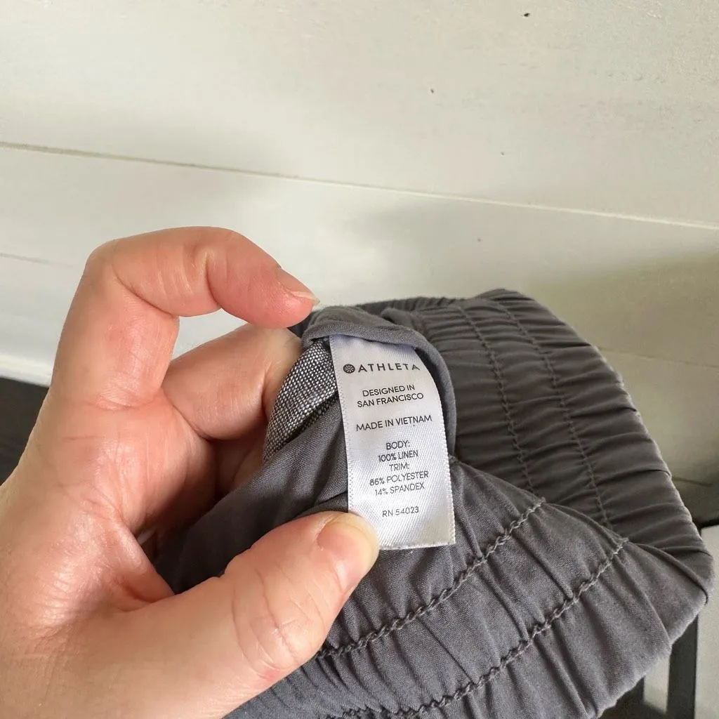 Athleta Gray Women’s 2 Bali Linen Shorts - Image 5