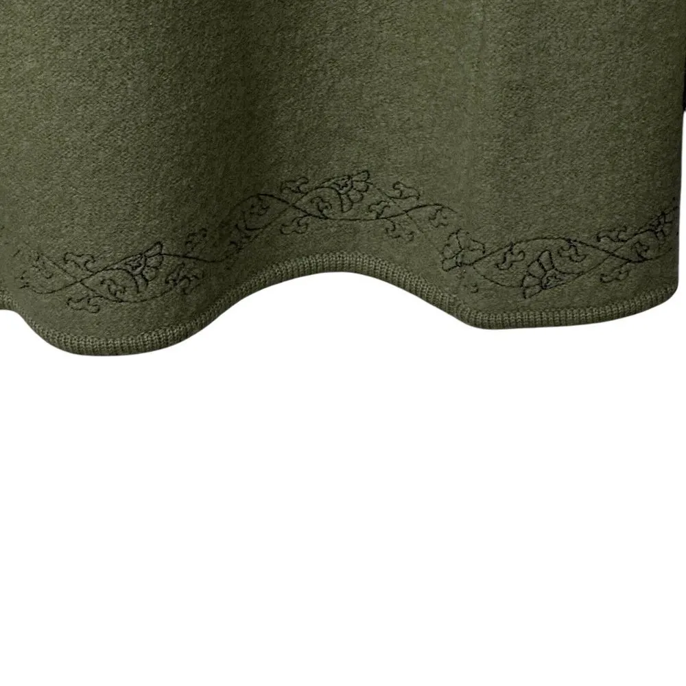 PENDLETON Sz S Embroidered 100% Merino Wool Sweater Cardigan Jacket Blazer Green - Image 6