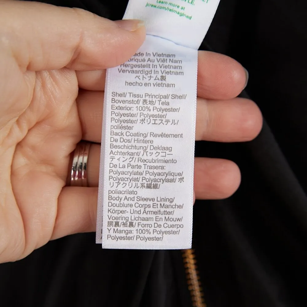 J Crew Factory Vail Puffer Coat in Black Women's XS NWOT - Image 8