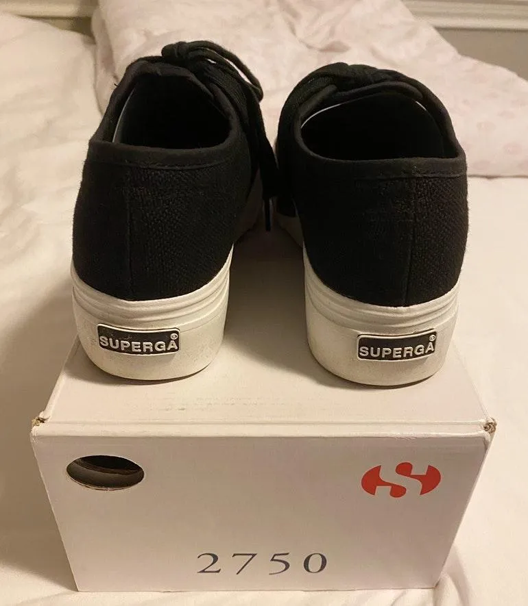 Superga Black Platform Sneakers - Image 2