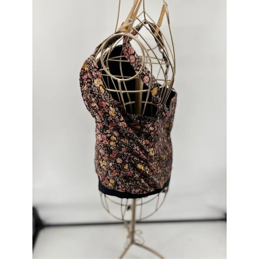 Abercrombie black floral bodysuit size large - Image 11