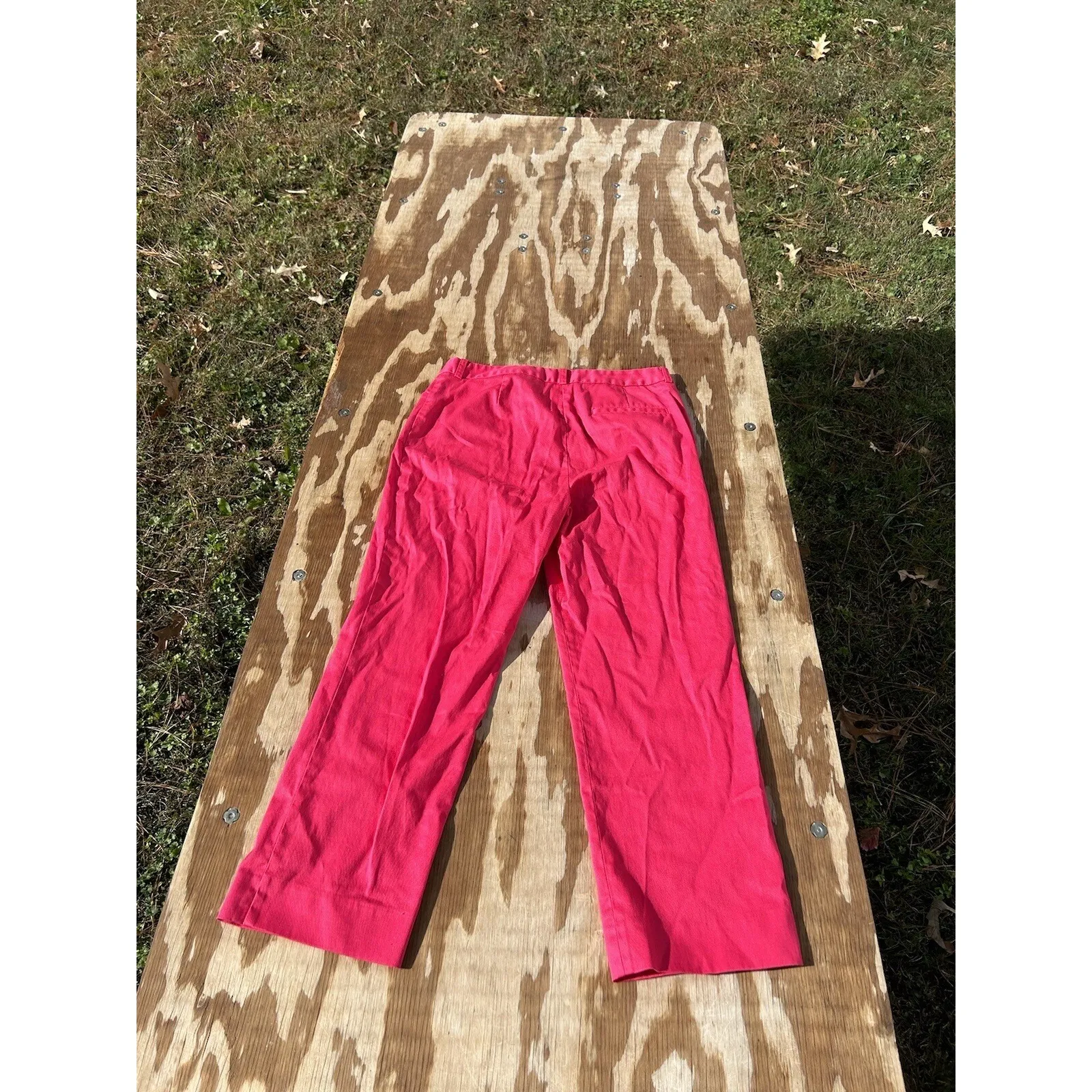 Jones New York Signature‎ Stretch Capri Pants Women's Size 10 Pink Chino Pockets - Image 8
