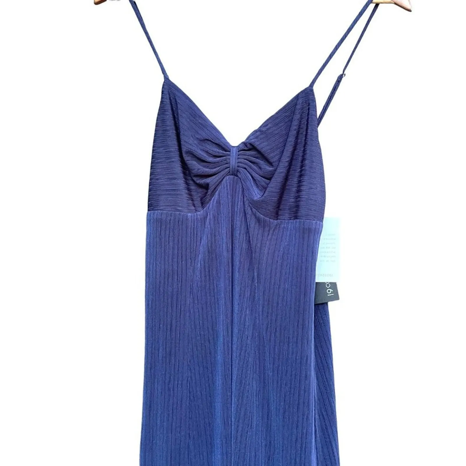 19 Cooper Midi Dress Adjustable Straps Lined NWT Blue Size Medium - Image 2