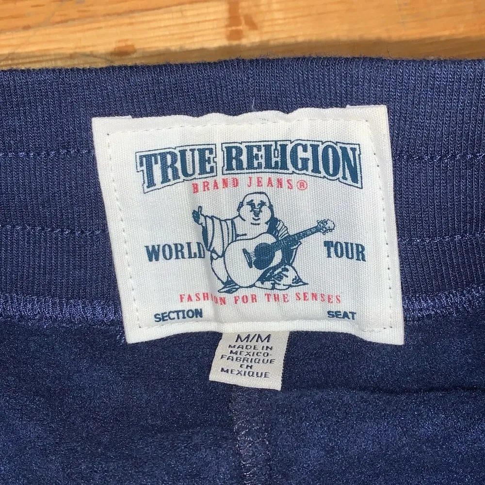 True Religion World Tour Jogger Sweatpants Navy Blue Women's Medium Brand New - Image 6