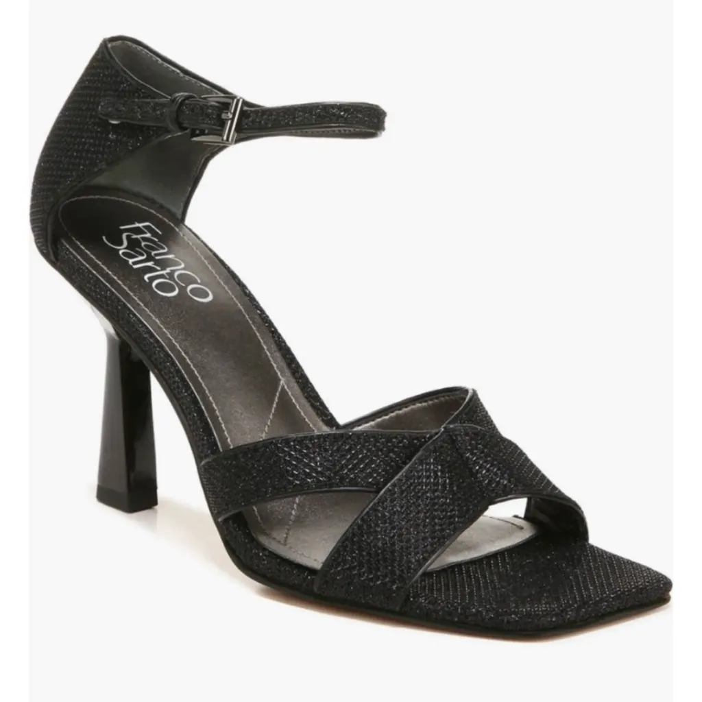 Franco Sarto Rania stiletto cut-out ankle strap black heel sandals Size 11 - Image 2