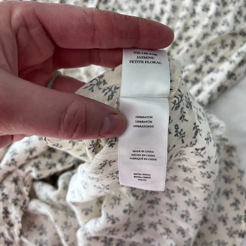 Revolve Rails Cream & Black Pullover V-Neck Flowy Skirt Mini Dress Size XS - Image 7