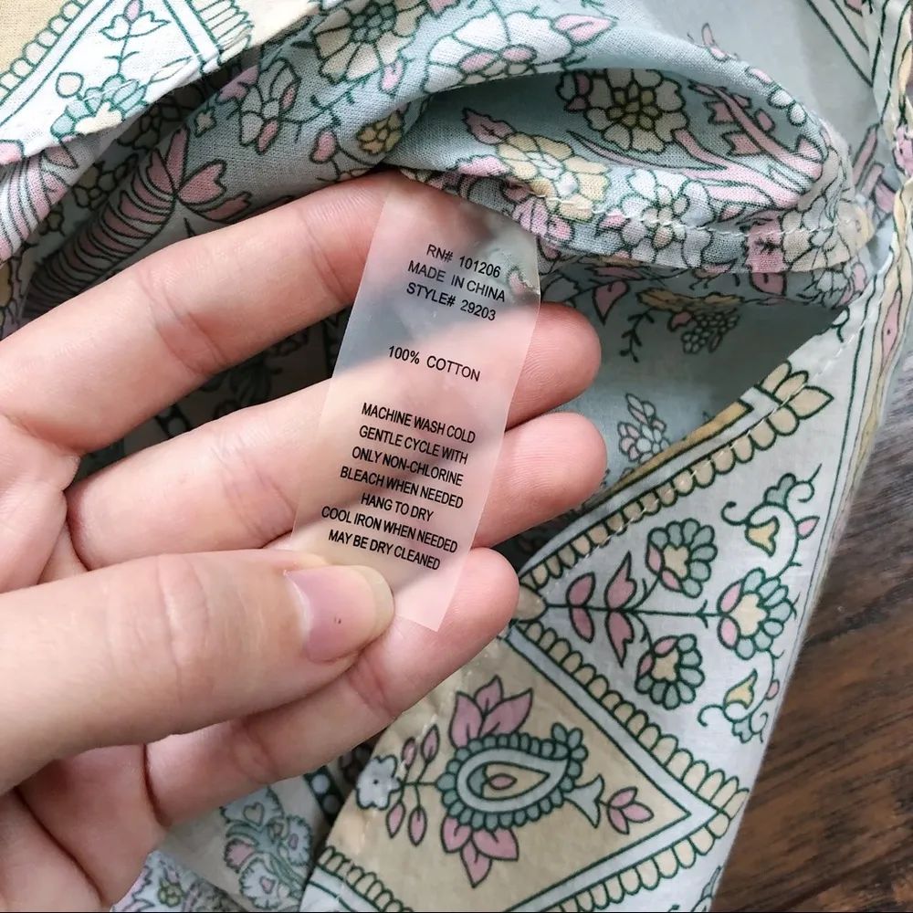 Soft Surroundings • Tabitha paisley tunic floral print pastel cotton popover - Image 9