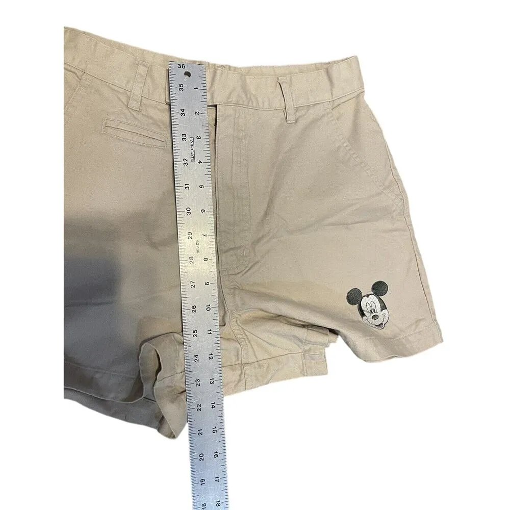 Mickey Unlimited Shorts Vintage Women's Beige Chino Walking Hi Rise Size 13/14 - Image 8