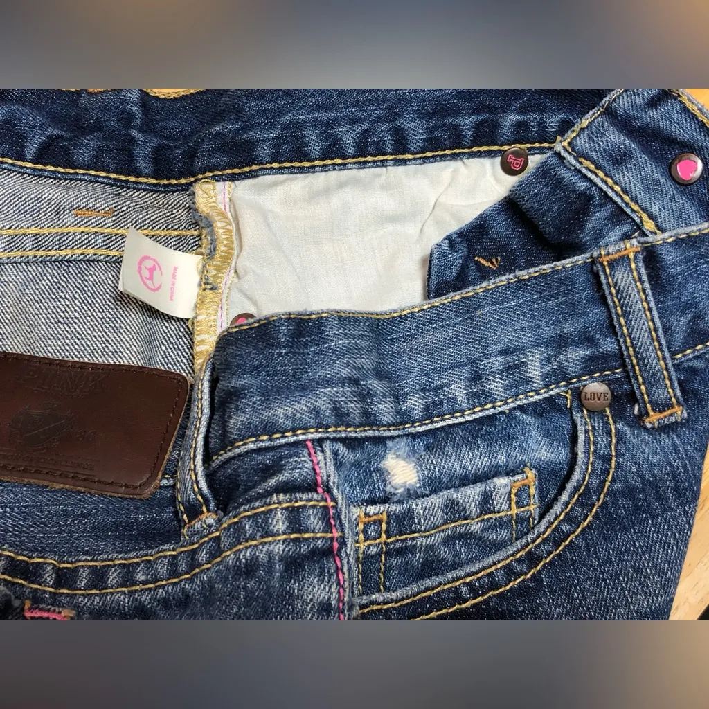 PINK Victoria's Secret 1986 Denim Blue Jean Shorts - Image 8