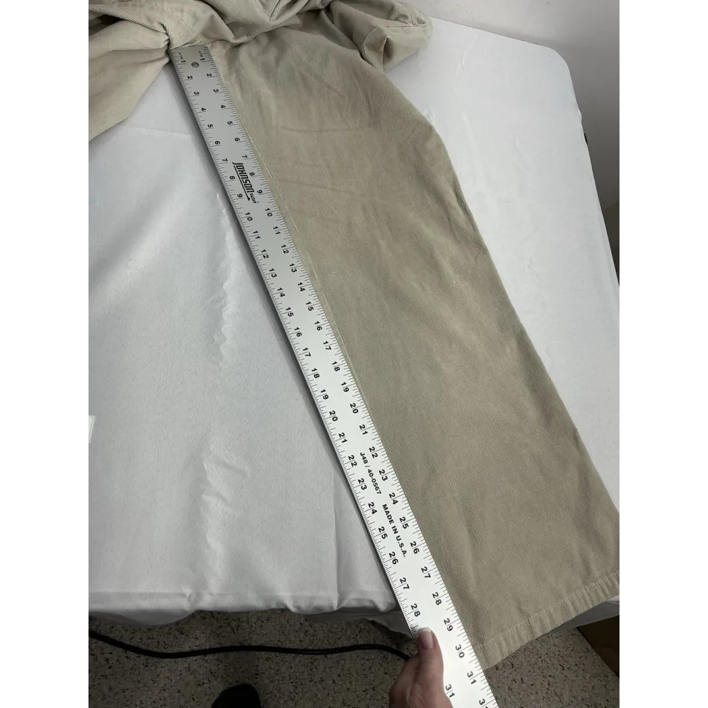 Womans Ann Klein Signature Fit Just Below Waist Size 14 Beige Courdory Trousers - Image 7