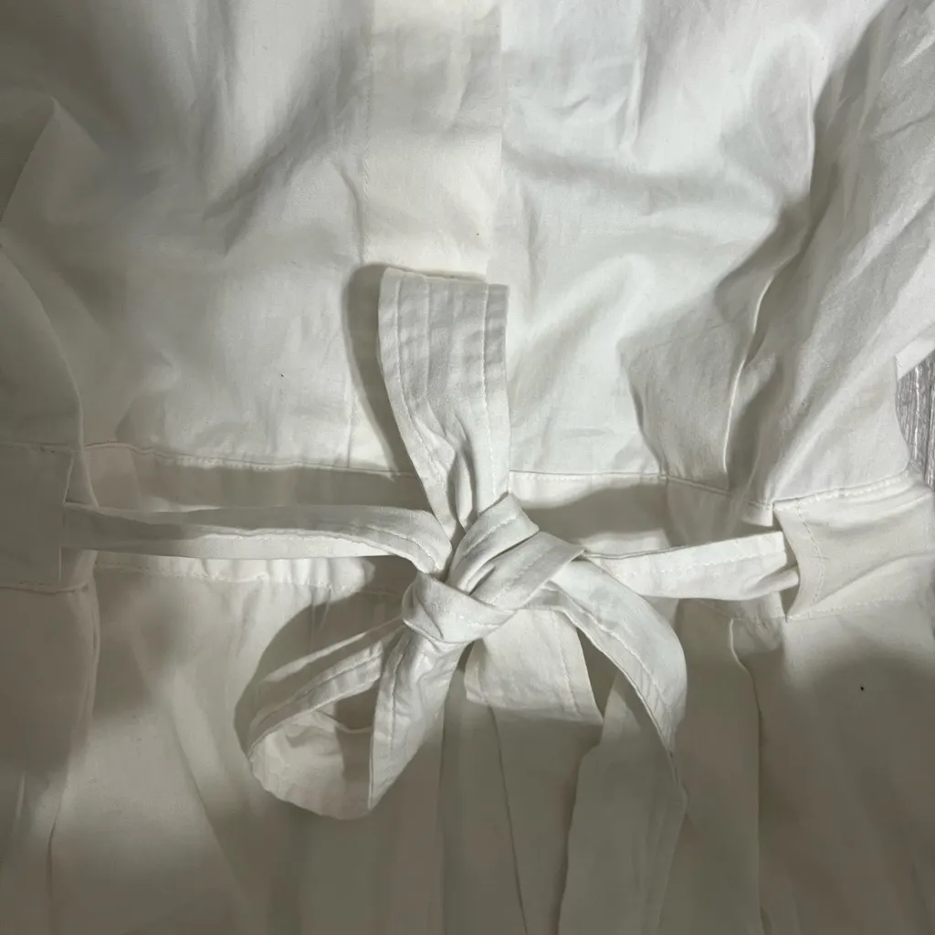 Rag & Bone Ivory Belted Short Sleeve Romper | Size 12” - Image 3