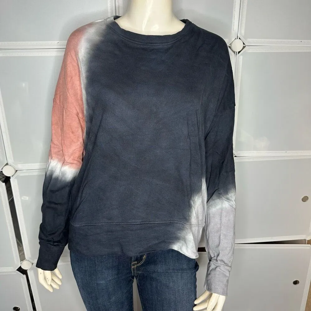 Anthropologie Sundry Terry Oversize Sweatshirt in Terracotta & Charcoal Size 1/S - Image 2