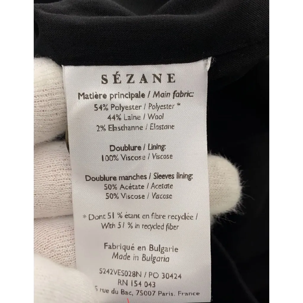 Sezane will wool black jacket SZL bust 46 - Image 4