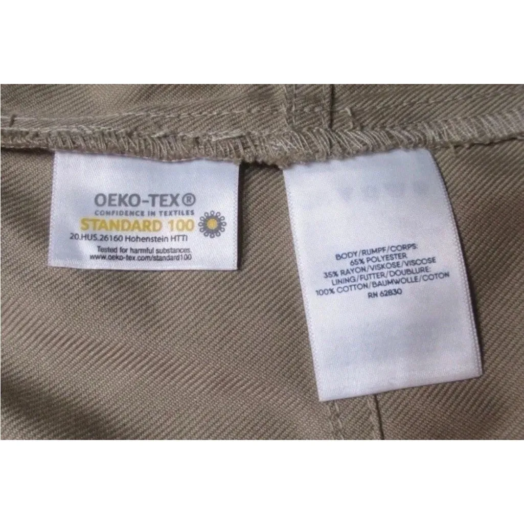 LANDS END Khaki School Uniform Pleated Skort Womens 4  *NEW* - Image 4