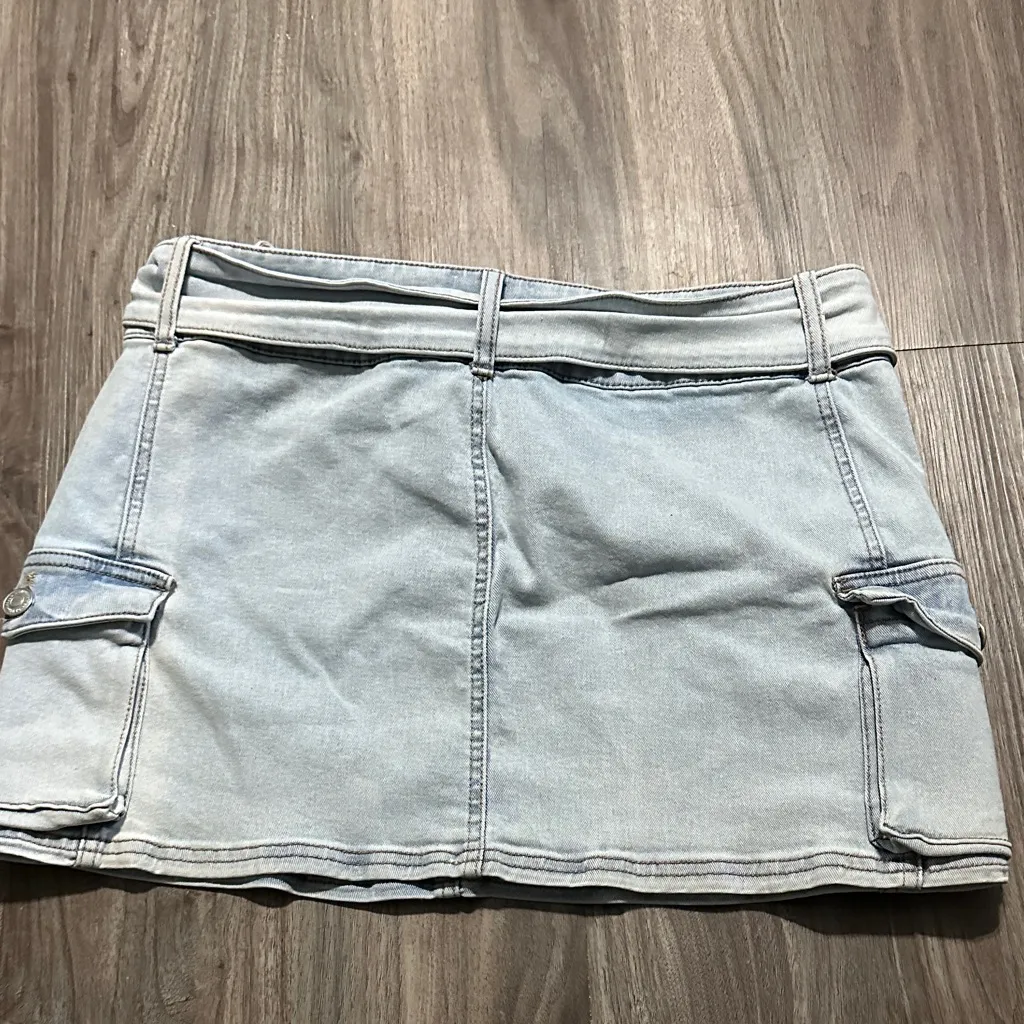 Refuge Light Blue Mini Skirt - Image 6