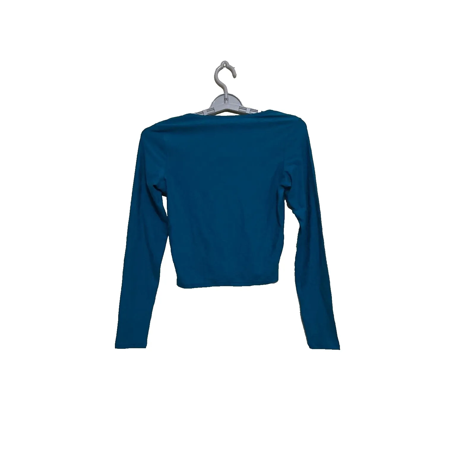 Victoria's Secret  long-sleeve‎ scoop neck turquoise women's crop top size S - Image 8